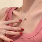 Interlocking Heart Pendant Necklace Silver - One Size