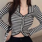 Striped Knit Top Striped - Black & White - One Size