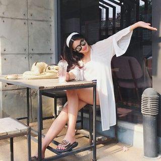 Wide-sleeve Chiffon Jacket