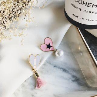 Asymmetric Star / Sweetheart / Tasseled Earrings