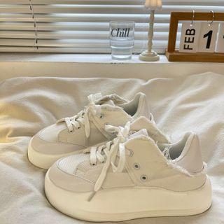 Platform Distressed Sneakers
