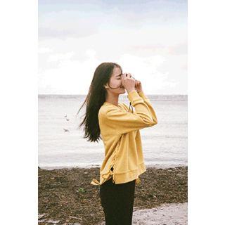 Lace-up Hem Pullover