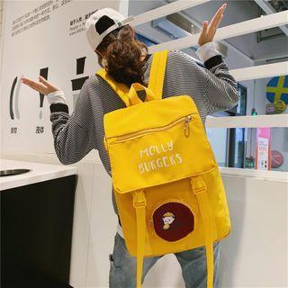 Cartoon Print Nylon Flap Backpack