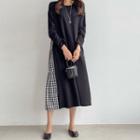 Gingham Trim T-shirt Dress