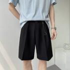 Plain Metal-accent Shorts