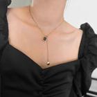Geometric Pendant Stainless Steel Y Necklace