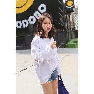 Lace-up Detail Loose-fit Top