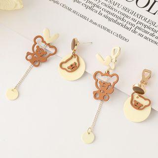 Bear Asymmetrical Dangle Earring