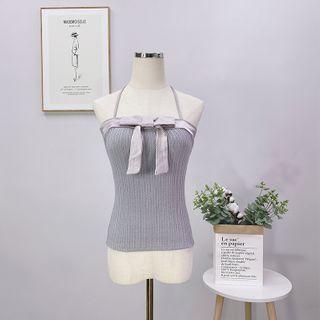 Bow Accent Halter Top