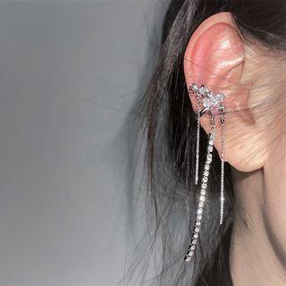 Faux Pearl / Rhinestone Alloy Cuff Earring (various Designs)