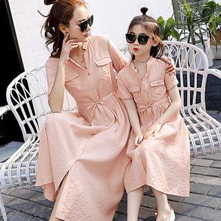 Family Matching Short-sleeve Midi Dress