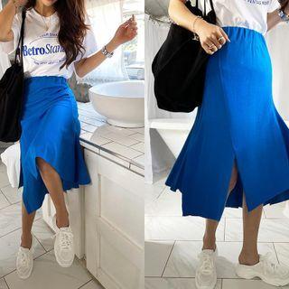 Asymmetric Long Sway Skirt