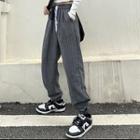 High-waist Striped Joggers