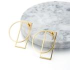 Geometric Earring 1 Pair - Gold - One Size