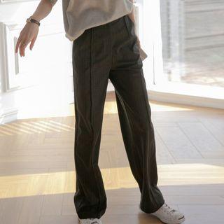 High Waist Pinstripe Dress Pants