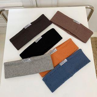 Applique Distressed Face Wash Knit Headband