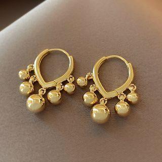 Polished Alloy Fringed Earring 1 Pair - Gold - One Size