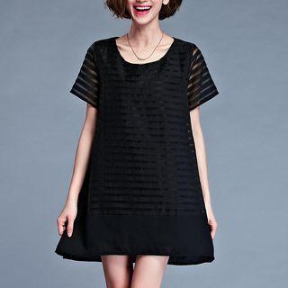 Short-sleeve Organza Dress