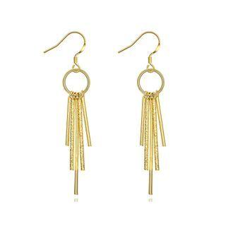 Simple Golden Tassel Earrings Golden - One Size