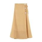 Polka Dot Chiffon A-line Midi Wrap Skirt