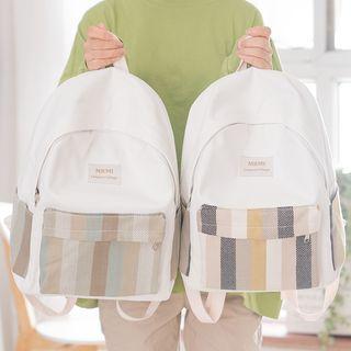Striped Panel Lightweight Backpack