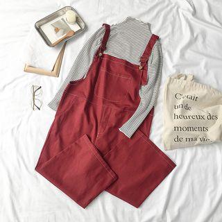 Wide Leg Jumper Pants Wine Red - One Size