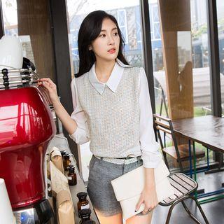 Woven Collared Top