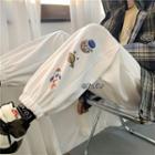 Astronaut Print Harem Pants