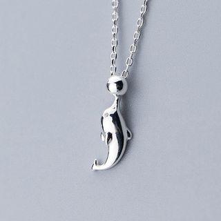 925 Sterling Silver Dolphin Necklace As Shown In Figure - One Size