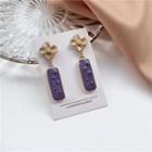 Dangle Rhinestone Earring 1 Pair - As Shown In Figure - One Size