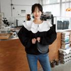 Layered Ruffle-collar Sweatshirt