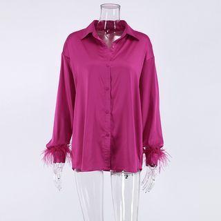Fluffy Trim Shirt
