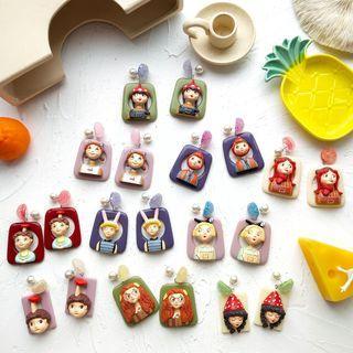 Cartoon Drop Earring / Clip-on Earring (various Designs)