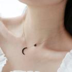 Moon Pendant Necklace As Shown In Figure - One Size