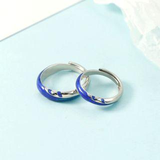 Couple Matching Glaze Alloy Ring