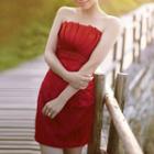 Strapless Lace Cocktail Dress