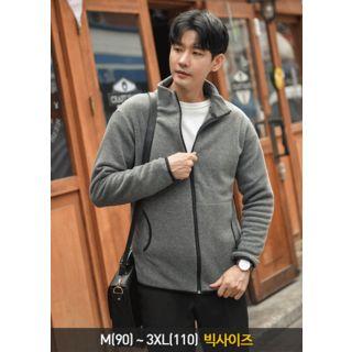High-neck Zip-up Fleece Jacket In 8 Colors