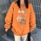 Motorcycle Print Sweatshirt