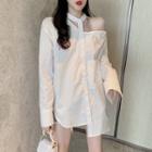 Cutout Asymmetric Shirt