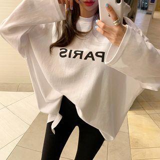 Color-block Printed Tee White - One Size