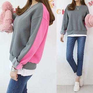 Crewneck Two-tone Sweatshirt