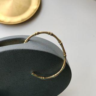 Bamboo Alloy Bangle S093 - Gold - One Size