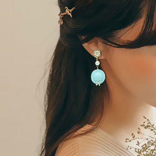 Floral Pearl Hat Statement Earring