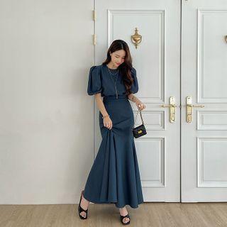 Crop Blouse & Mermaid Skirt Matching Set