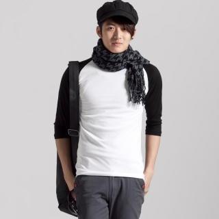 3/4-sleeve Color-block T-shirt