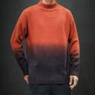 Mock-turtleneck Ombre Sweater