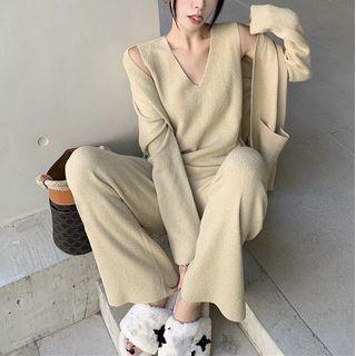 Knit Tank Top / Cardigan / Pants