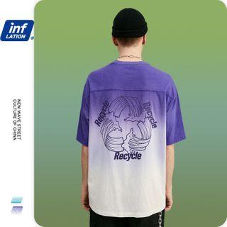 Gradient Printed Loose T-shirt