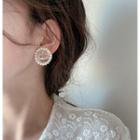 925 Sterling Silver Faux Pearl Stud Earring 1 Pair - Earrings - One Size