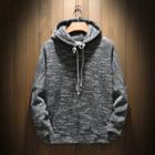 Knitted Drawstring Hoodie
